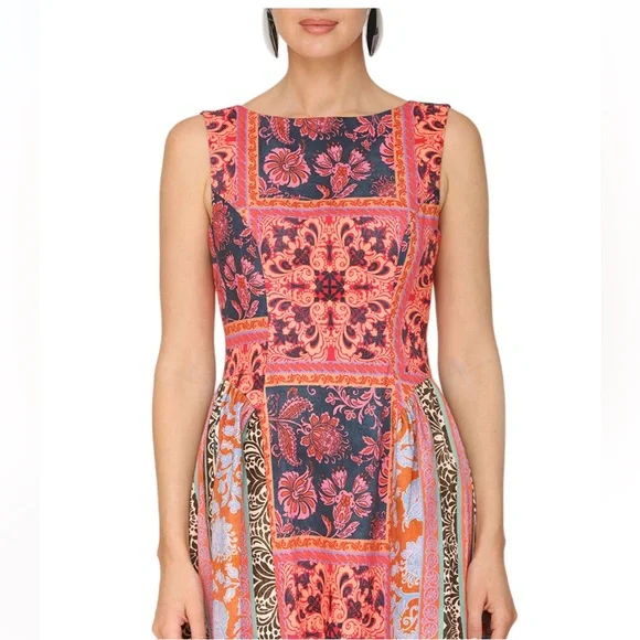 Avec Les Filles Floral Patchwork Sleeveless Dress - Picture 5 of 12